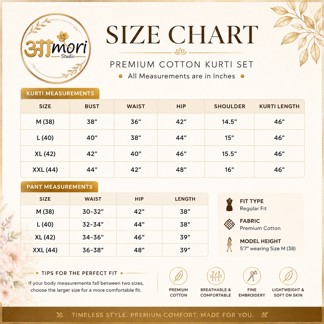 Aamori Noor Teal Embroidered Flared Kurti