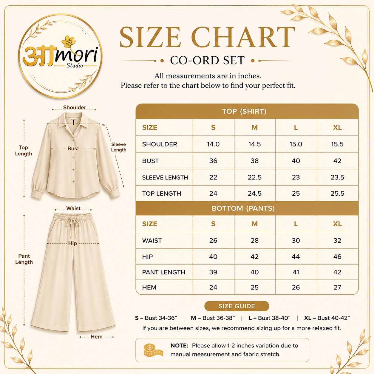 Elegant Handwork Chinnon Co-ord Set